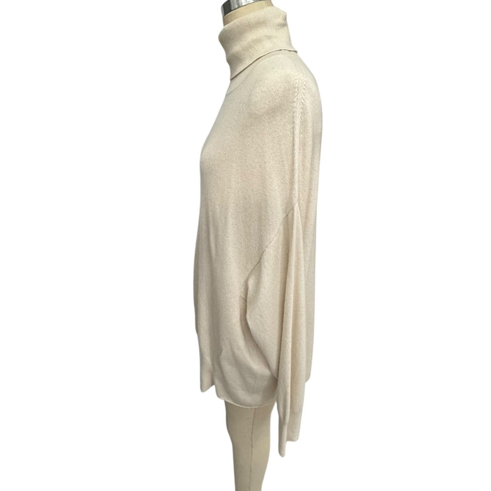 Nude Brand Knit Turtleneck Sweater Oversized Italian 46 XL Wool Cashmere Blend - Picture 6 of 12